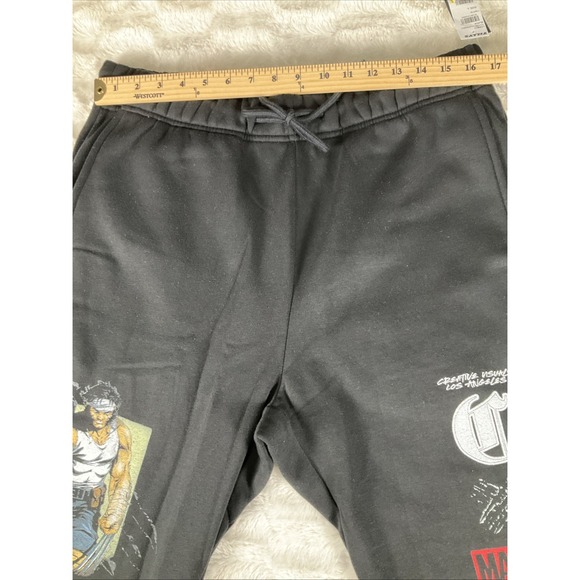 Marvel Wolverine Black Joggers Sweatpants Mens Large Tilly's Graphic Logo NWT - Picture 5 of 8